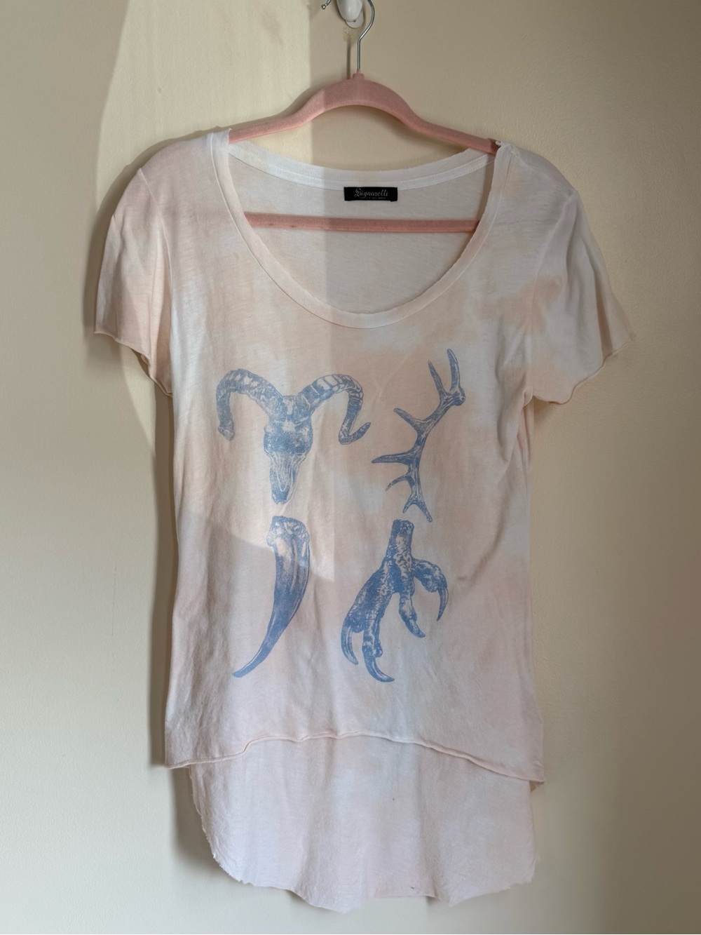 Signorelli Graphic High/Low T-Shirt Size Small Witchy Fairy Grunge Free Spirit
